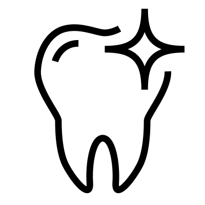 Shining tooth icon